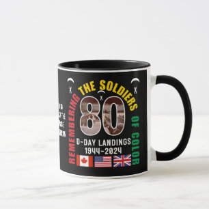 D-DAY LANDINGS 80th Anniversary African American Mug