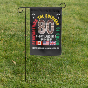 D-DAY LANDINGS 80th Anniversary Soldiers of Color  Garden Flag