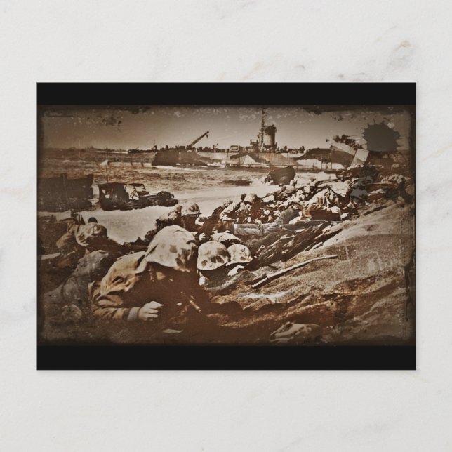 D-Day Landings Assorted Images Postcard (Front)