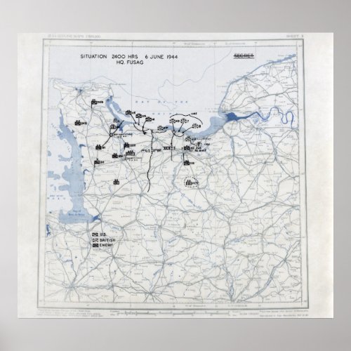 D_Day Map Poster
