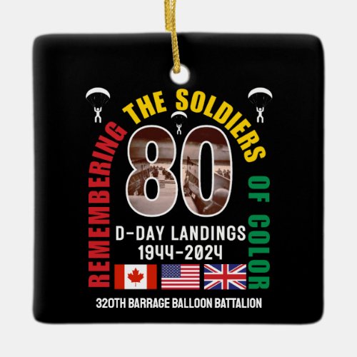 D_DAY NORMANDY LANDINGS WW2 80th Anniversary  Ceramic Ornament