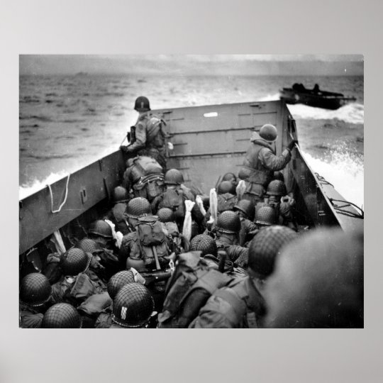 D Day Omaha Beach Landing Craft World War Ii Poster