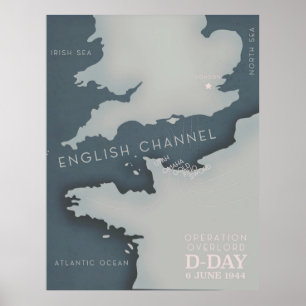 D-Day Operation overlord Military poster. Poster