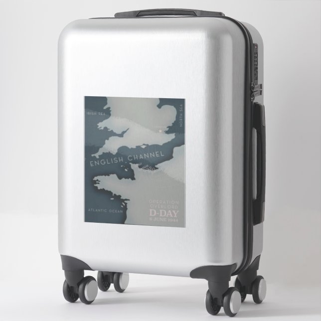 D-Day Operation overlord Military poster. Sticker (Suitcase)