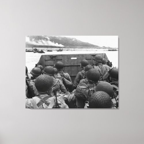 D_Day Soldiers In A Higgins Boat Canvas Print