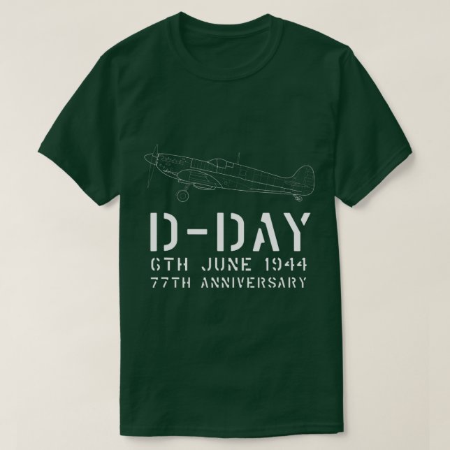 D  DAY World War 2 Operation Overlord 77th Anniver T-Shirt (Design Front)