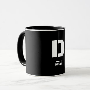 D (Delta) NATO Phonetic Alphabet & Morse Code Mug