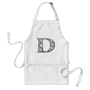 "D" Diamond Bling Apron