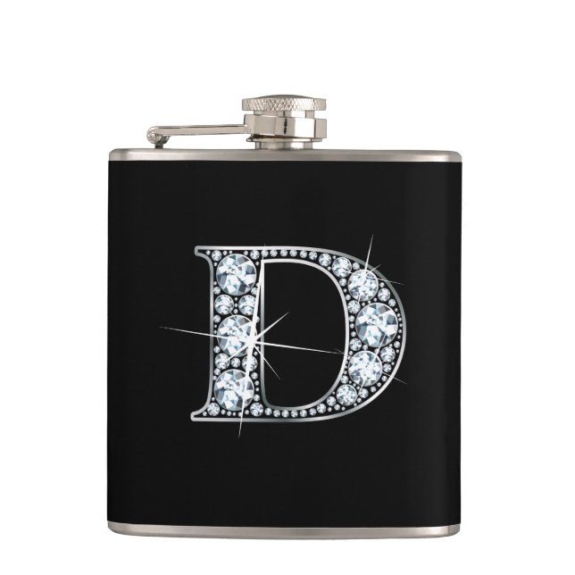 D "Diamond Bling" Flask (Front)