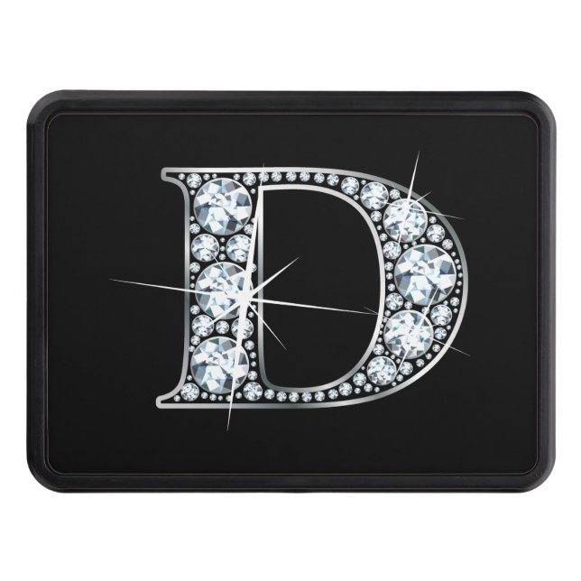 D "Diamond Bling" Tow Hitch Cover (Front)