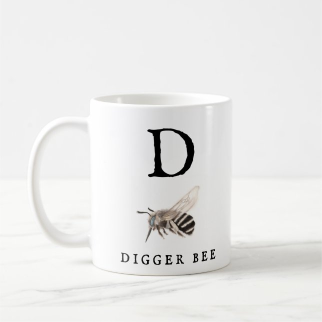 "D" Digger Bee  Coffee Mug (Left)
