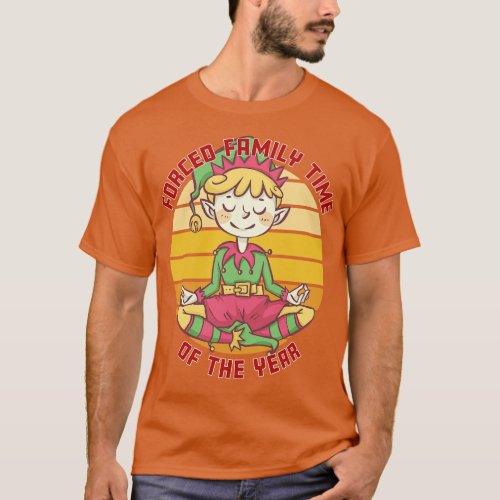 d Family Time Of The Year Meditating Elf T_Shirt