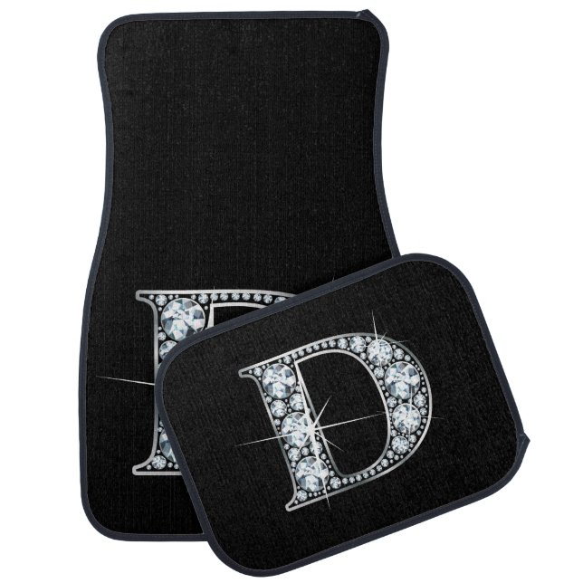 D Faux-Diamond Bling Car Mat (Set)
