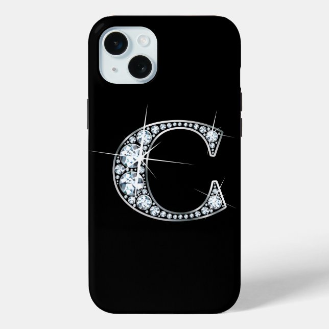 D Faux Diamond Monogram Case-Mate iPhone Case (Back)
