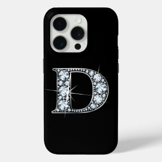 D Faux Diamond Monogram iPhone 15 Pro Case