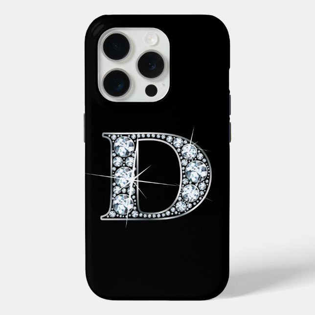 D Faux Diamond Monogram Case-Mate iPhone Case (Back)