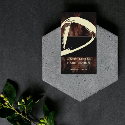 Customizable D Flame Monogram Business Card