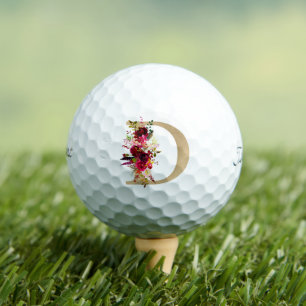 D Floral Golf Balls