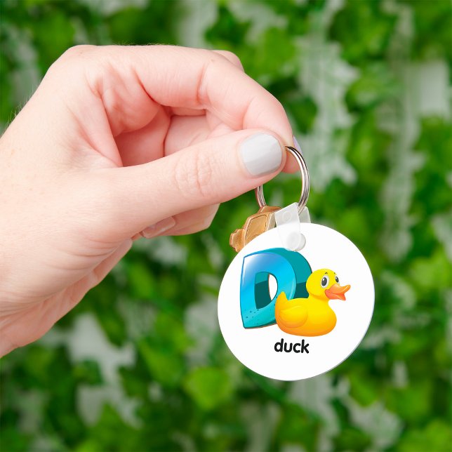 D for Duck Alphabet Bright Letter Keychain (Creator Uploaded)