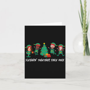 D Funny Face Photo Christmas Elf  Card