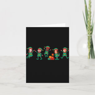 D Funny Face Photo Christmas Elf Card