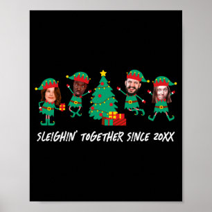 D Funny Face Photo Christmas Elf  Poster