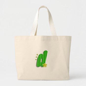D Green Monogram Large Tote Bag by DonnaGrayson at Zazzle