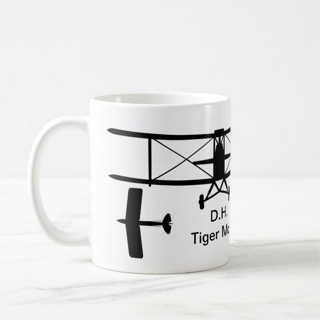 D.H. Tiger Moth Silhouette Mug (Left)