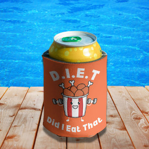 D.I.E.T - Did I Eat That Funny Foodie  Can Cooler