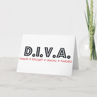D.I.V.A. Divorced Woman Card