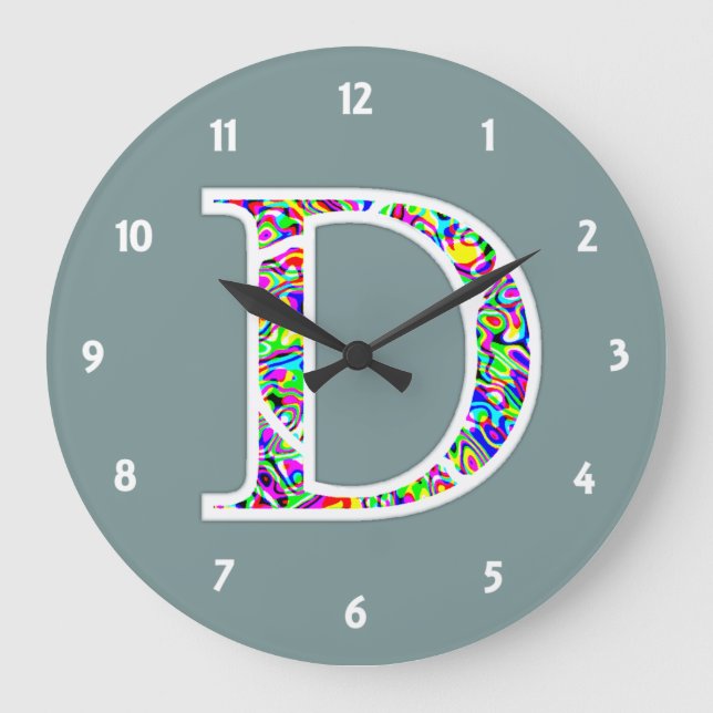 D Illuminated Monogram Large Clock (Front)