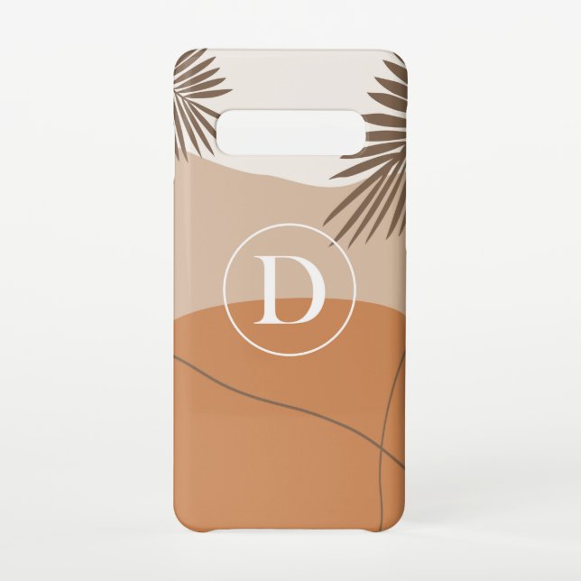 D - Initial Monogram Letter D Abstract Design Samsung Galaxy Case (Back)