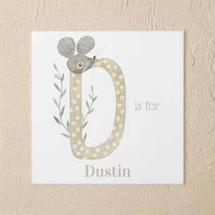 D is for Custom Name Animal Letter Art