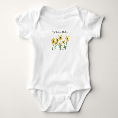 D is for Daisy Baby Bodysuit