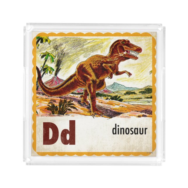 D is for Dinosaur Acrylic Tray (Front)