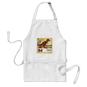 D is for Dinosaur Adult Apron