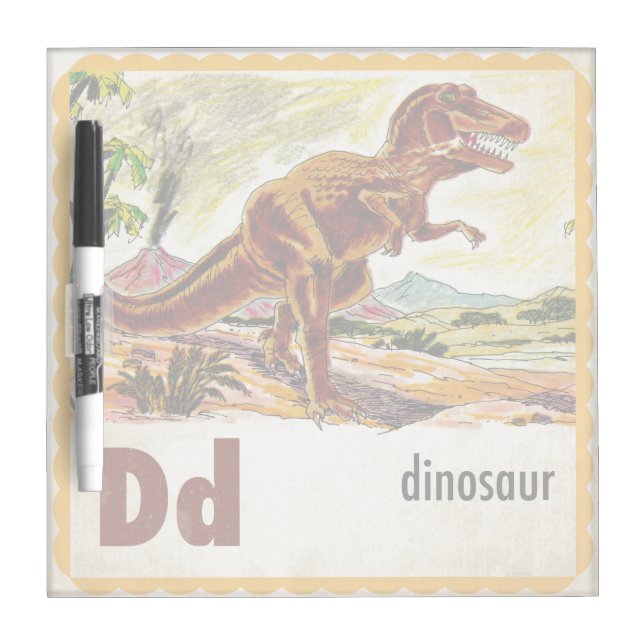 D is for Dinosaur Dry-Erase Board (Front)