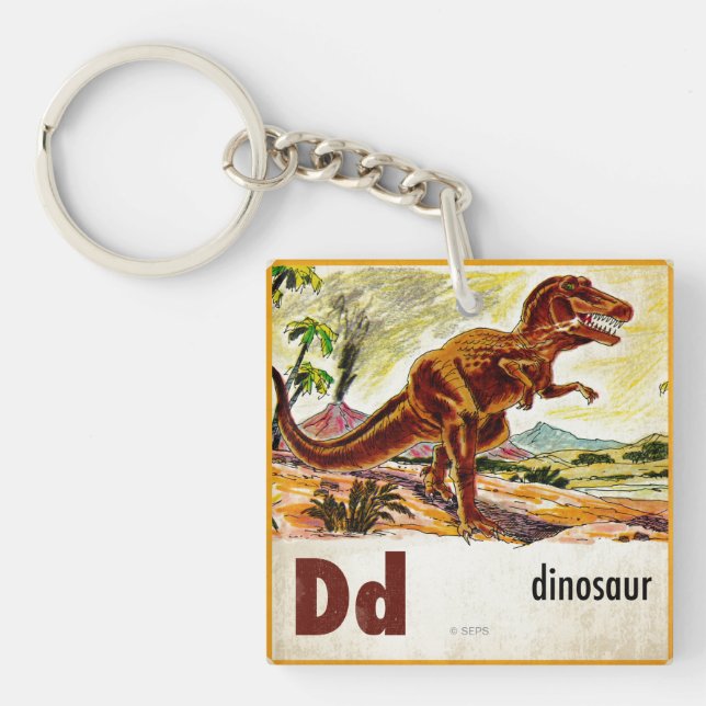 D is for Dinosaur Keychain (Front)