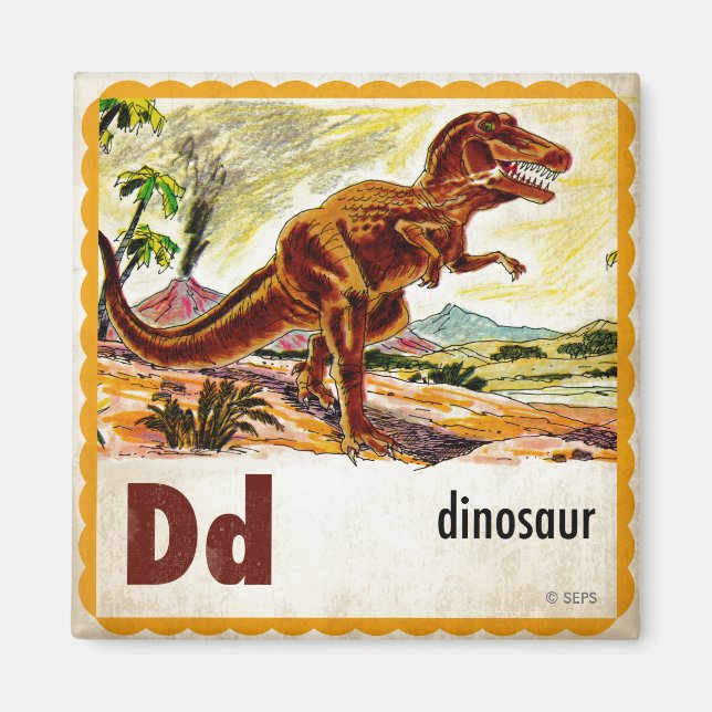 D is for Dinosaur Magnet (Front)