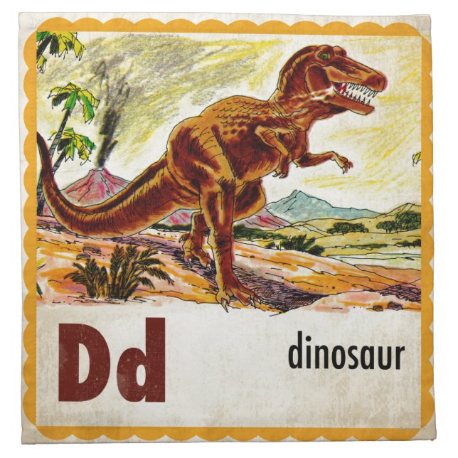 D is for Dinosaur Napkin (Front)