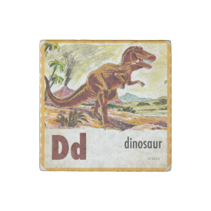D is for Dinosaur Stone Magnet