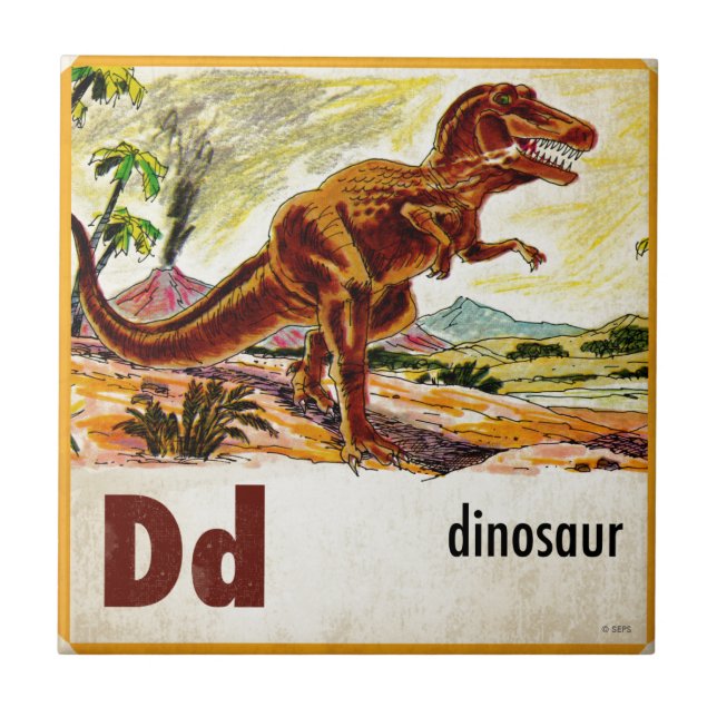 D is for Dinosaur Tile (Front)