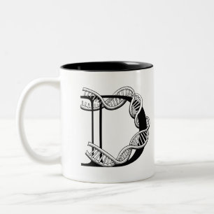 D is for DNA (mug) Two-Tone Coffee Mug