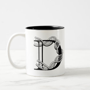 D is for DNA (mug) Two-Tone Coffee Mug