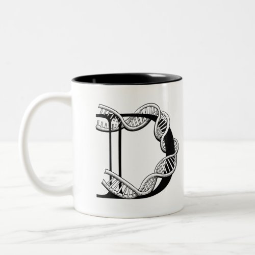 D is for DNA mug Two_Tone Coffee Mug