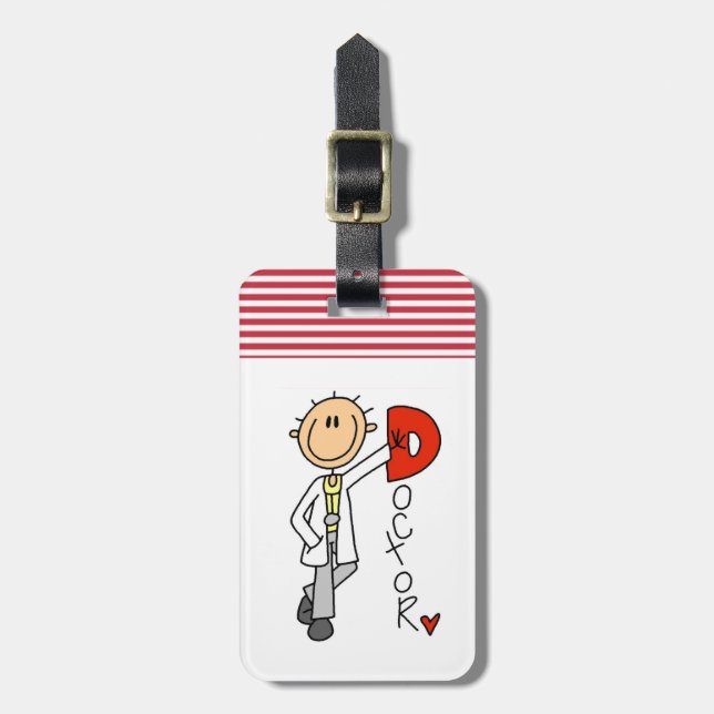 D is for Doctor Luggage Tag (Front Vertical)