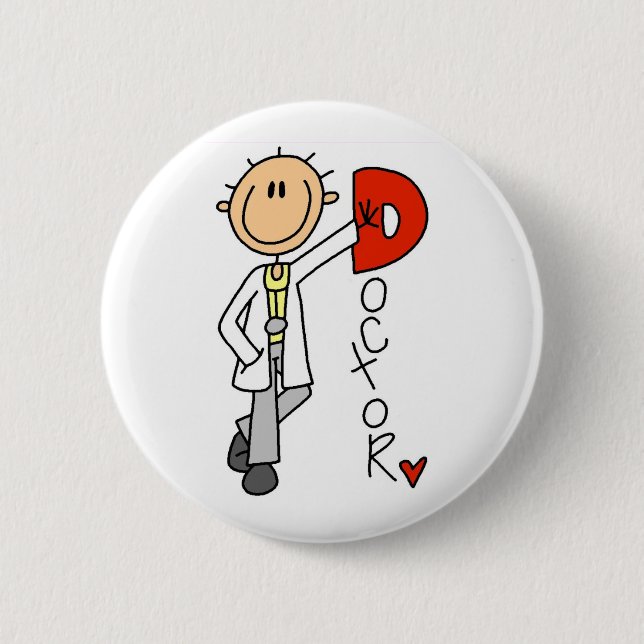 D is for Doctor Pinback Button (Front)