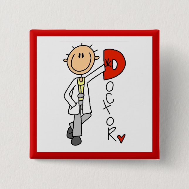 D is for Doctor Pinback Button (Front)