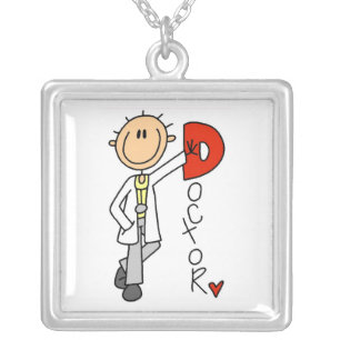 D is for Doctor Silver Plated Necklace