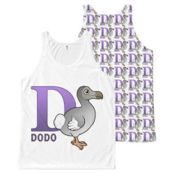 D is for Dodo All-Over Printed Unisex Tank